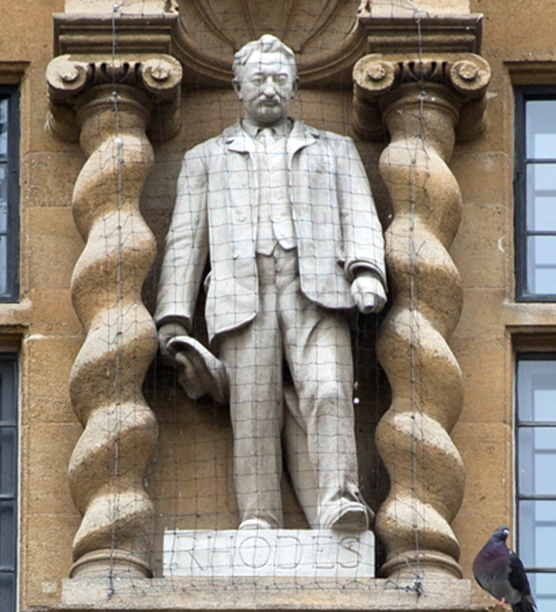 Cecil Rhodes statue at Oriel College. 
