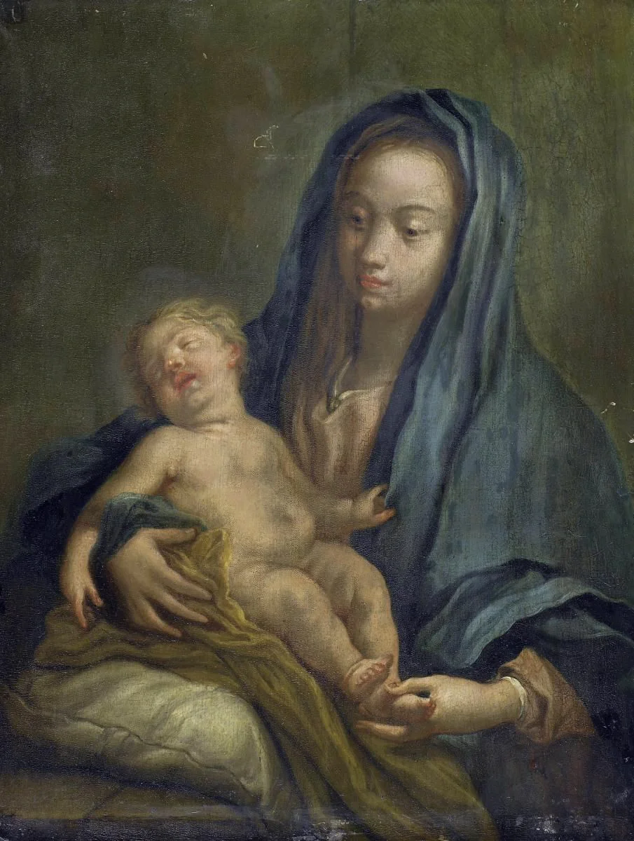 Madonna with sleeping Jesus Venetian 18th century