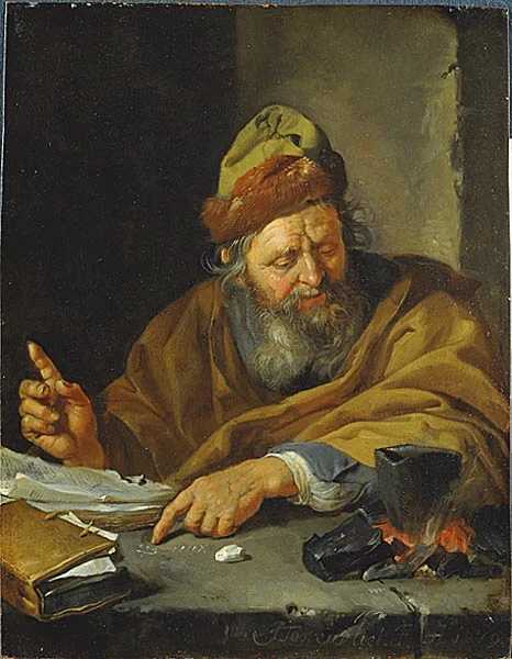 'An Alchemist' by Jacob Toorenvliet
