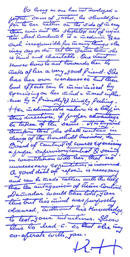 A letter from Koot Hoomi.