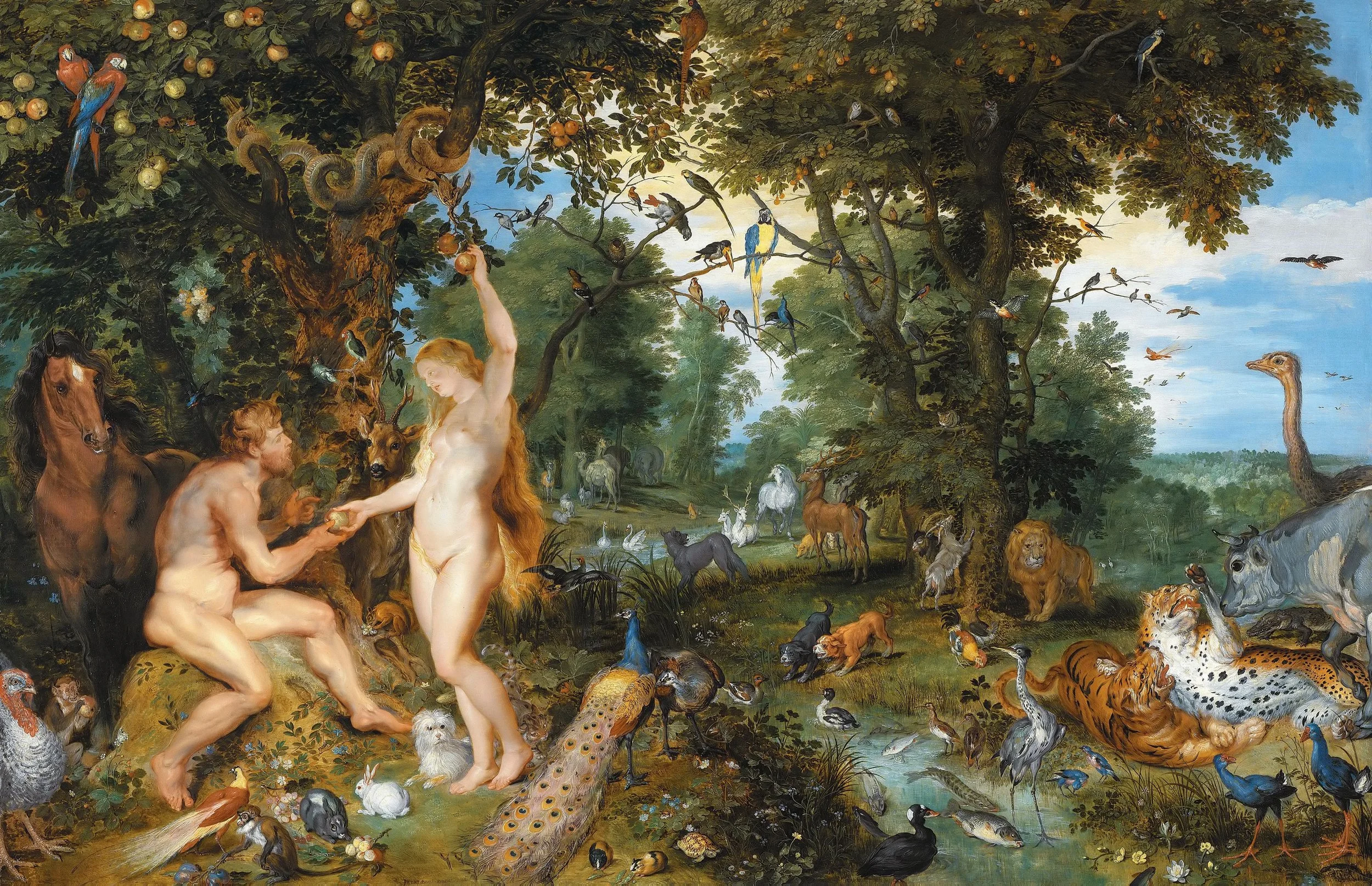 ‘The Garden of Eden with the Fall of Man’ by Peter Paul Rubens & Jan Brueghel the Elder