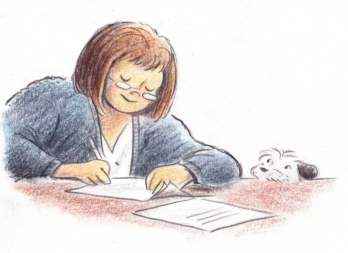 Character study / A Lucky Author Has A Dog Arthur A. Levine Books / Scholastic (2013)