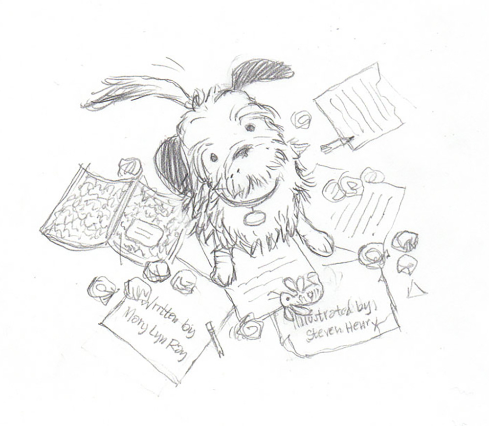 Unused cover art concept / A Lucky Author Has A Dog Arthur A. Levine Books / Scholastic (2014)