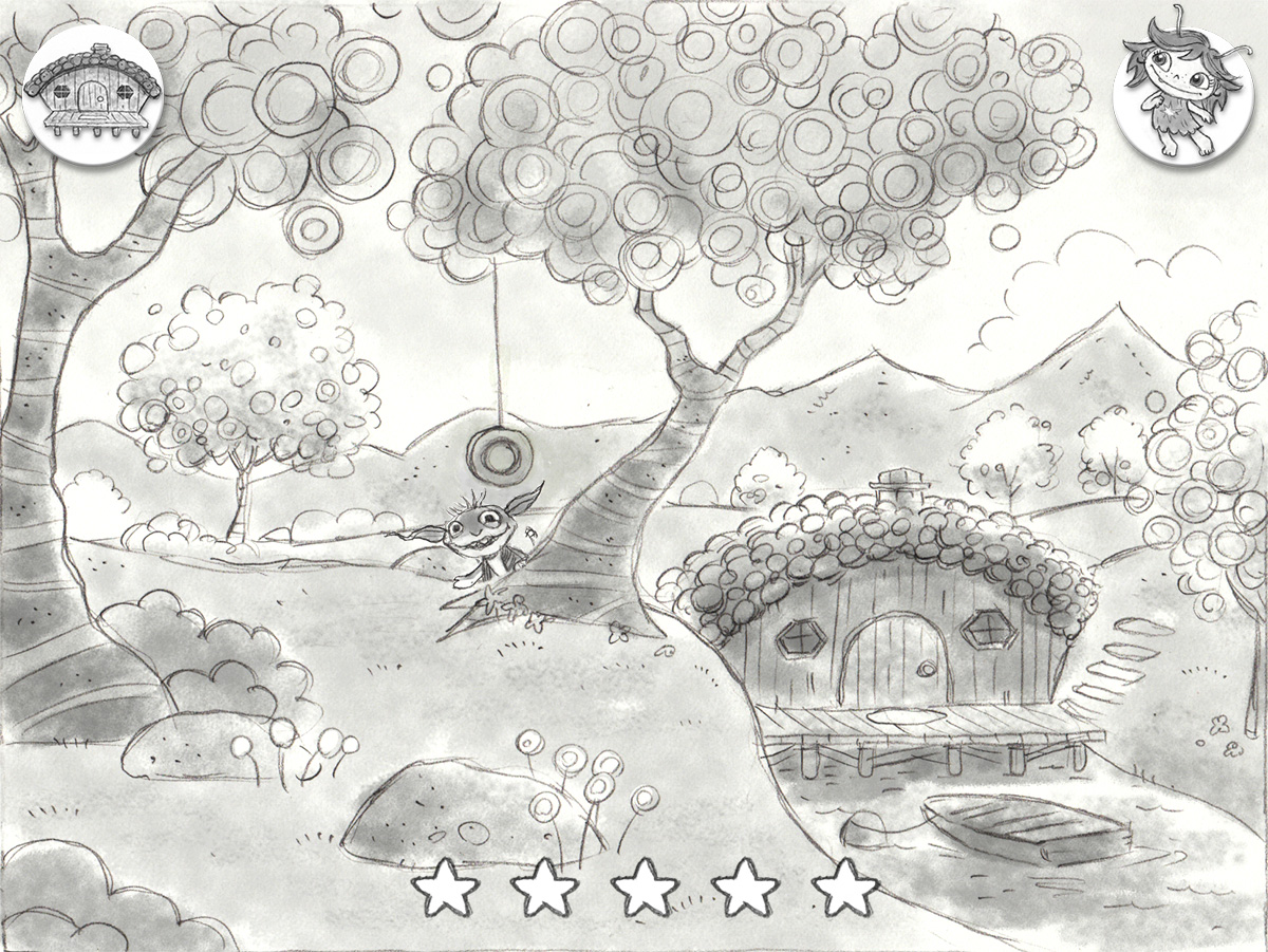 Concept sketch / Game proposal Agency: Smashing Ideas Client: Nick Jr. (2013)