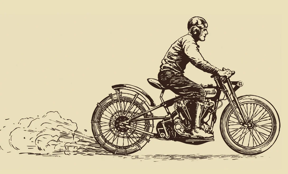 Illustrated component / Interactive Hill Climb Simulator Agency: Belle & Wissell Client: Harley Davidson Museum (2007)