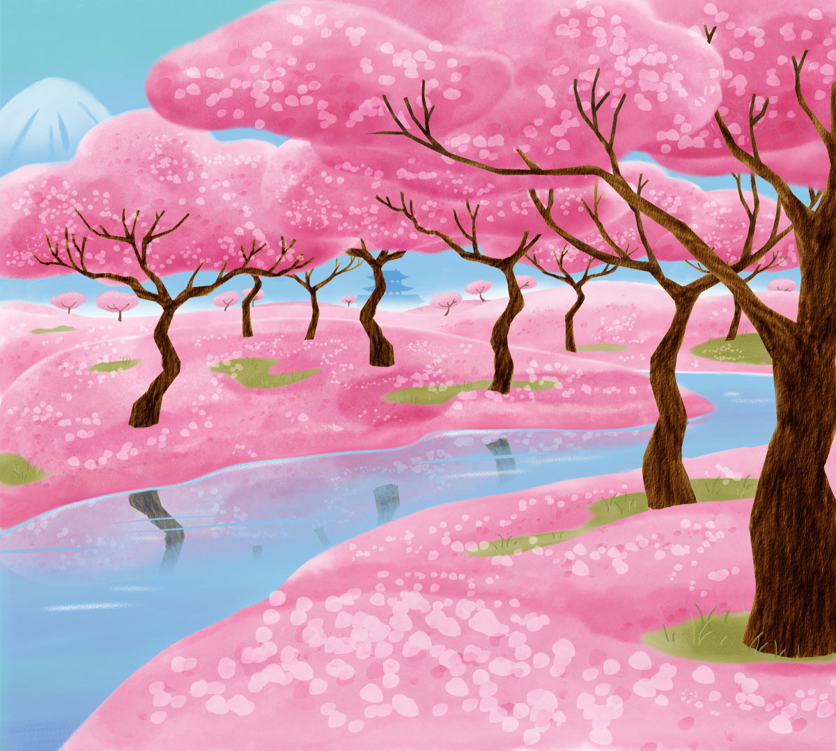 Scenic illustration / Family Storytelling Experience Agency: Belle & Wissell Client: Microsoft (2012)