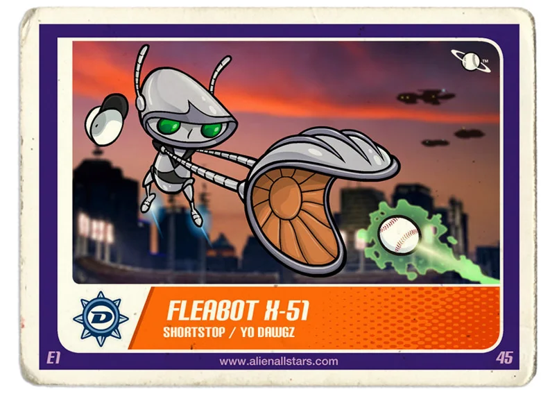 Vector illustration / Trading card lient: Alien All-Stars (2008)