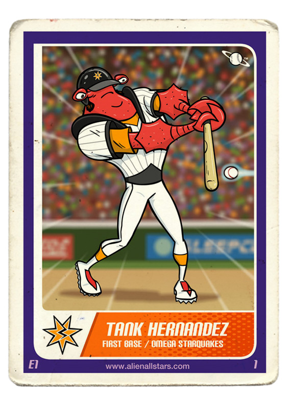 Vector illustration / Trading card lient: Alien All-Stars (2008)