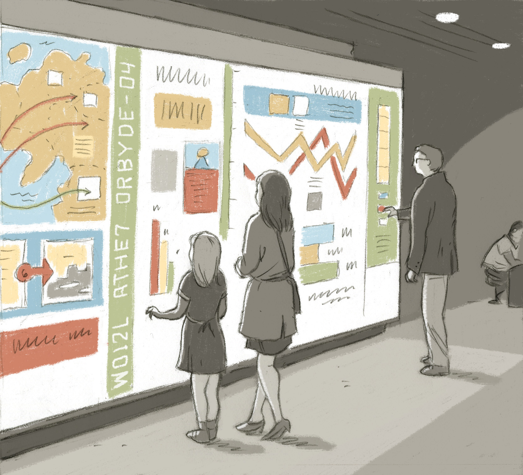Concept sketch for exhibit pitch Agency: Belle & Wissell (2016)