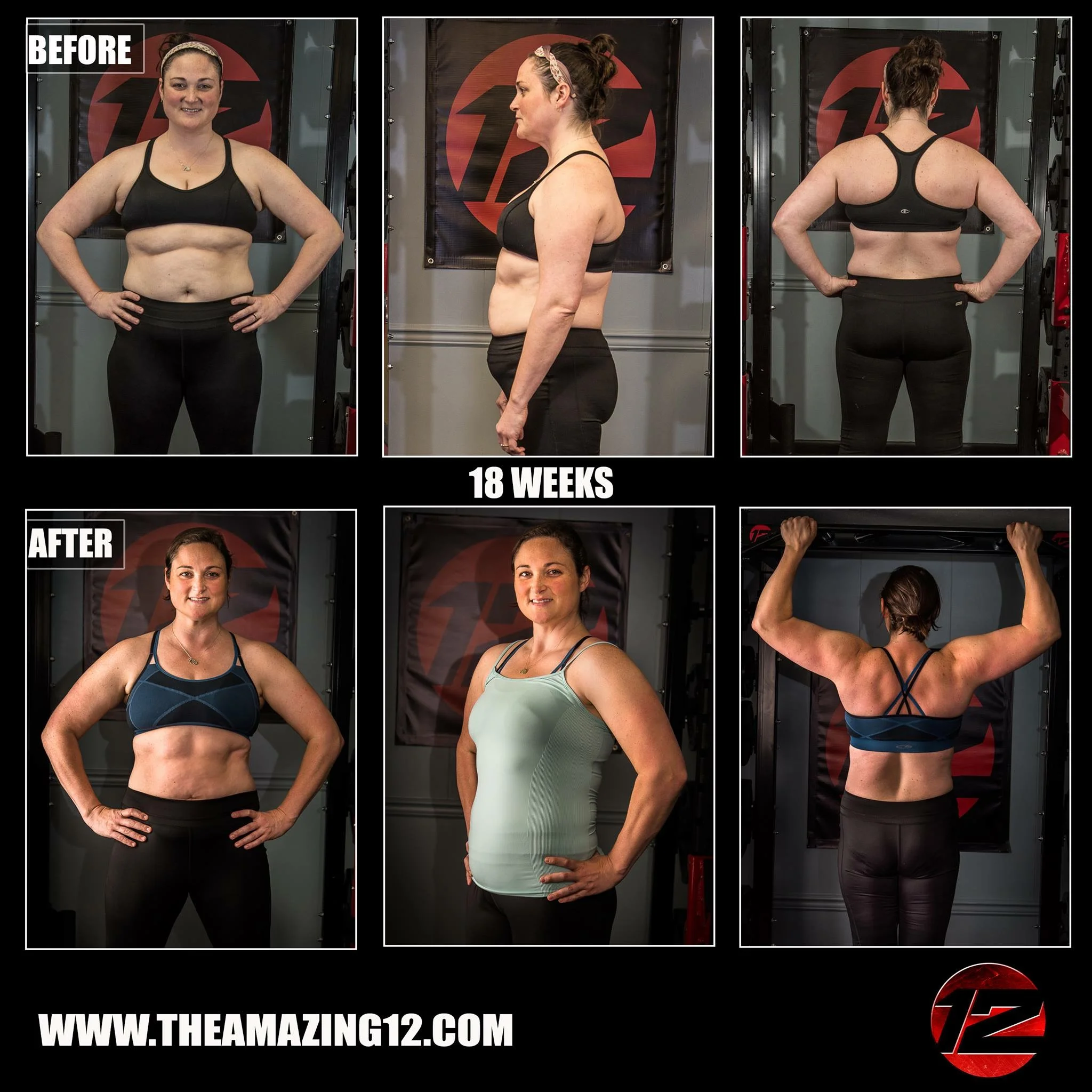  "I cannot say enough how much of a blessing the Amazing 12 has been for me. Several things happened over the last few years that left me with a great loss of core stability as well as low back pain during work and while taking care of my children. I never thought I could gain so much strength so quickly. The health gains from this program are remarkable! I've heard so many people say "I can't lift weights like that" or "I don't know anything about fitness". This program is for EVERYONE! You lift what is comfortable for you and make extraordinary gains in strength while losing fat. I feel so blessed to have had the opportunity to be part of the Amazing 12! I am able to work more effectively and take care of my children much more easily with the amazing gains I've made. THANK YOU SO MUCH AMANDA!!!!!!!!!!!"