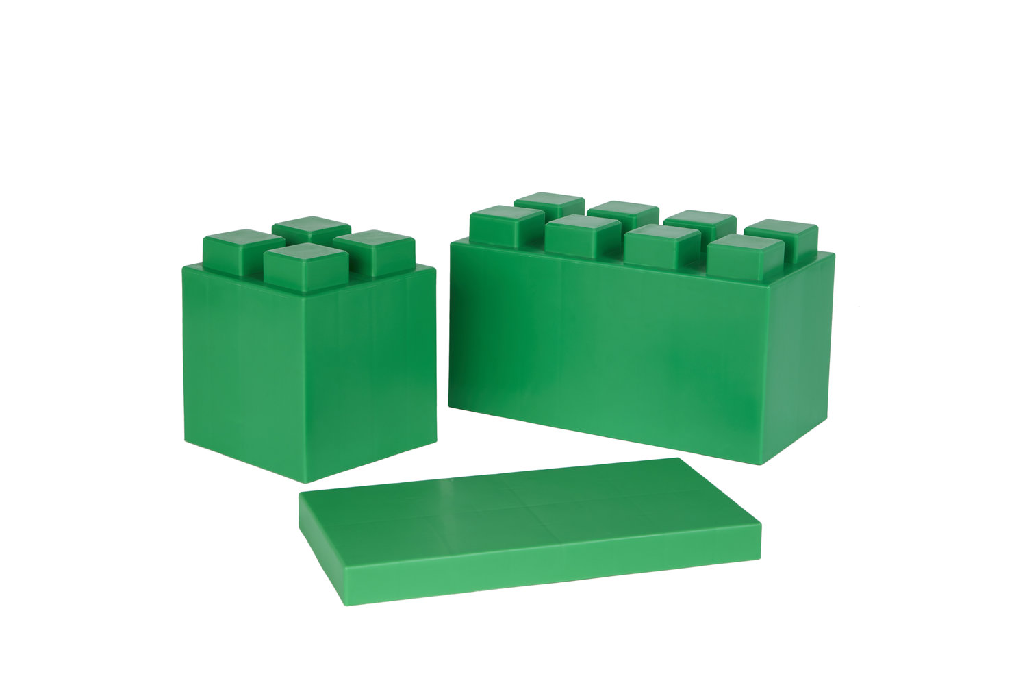 Green EverBlock Modular Building Blocks 18 Blocks Full Block Bulk Pack