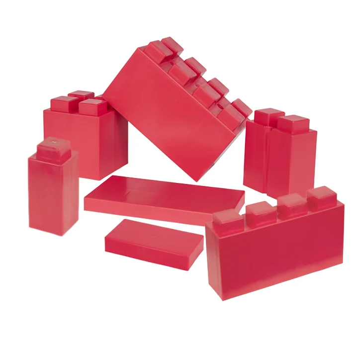 red building blocks