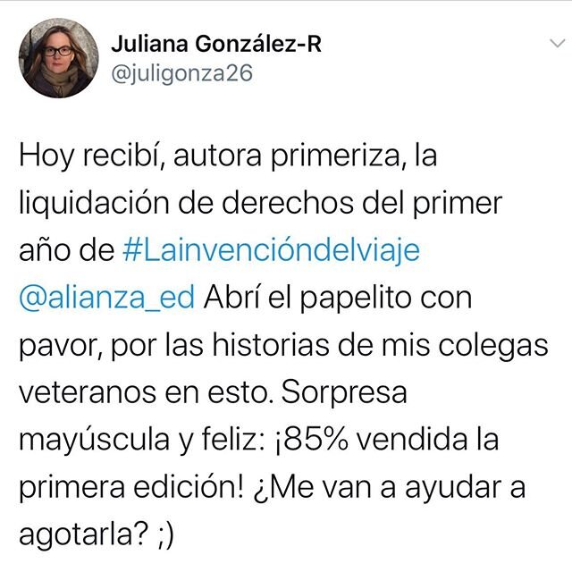 Lo hab&iacute;a puesto en las historias ef&iacute;meras, pero quiero dejar esta dicha aqu&iacute; para que no se me olvide. Gracias a cada lector. He hecho una cuenta al vuelo y ese 85% significa que en el &uacute;ltimo a&ntilde;o, cada d&iacute;a, m