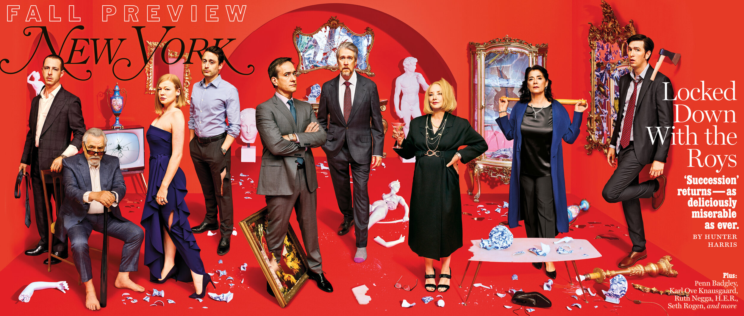   Maurizio Cattelan and Pierpaolo Ferrari  photographed the cast of Succession for New York Magazine’s 2021 Fall Preview cover. See the story  here .  