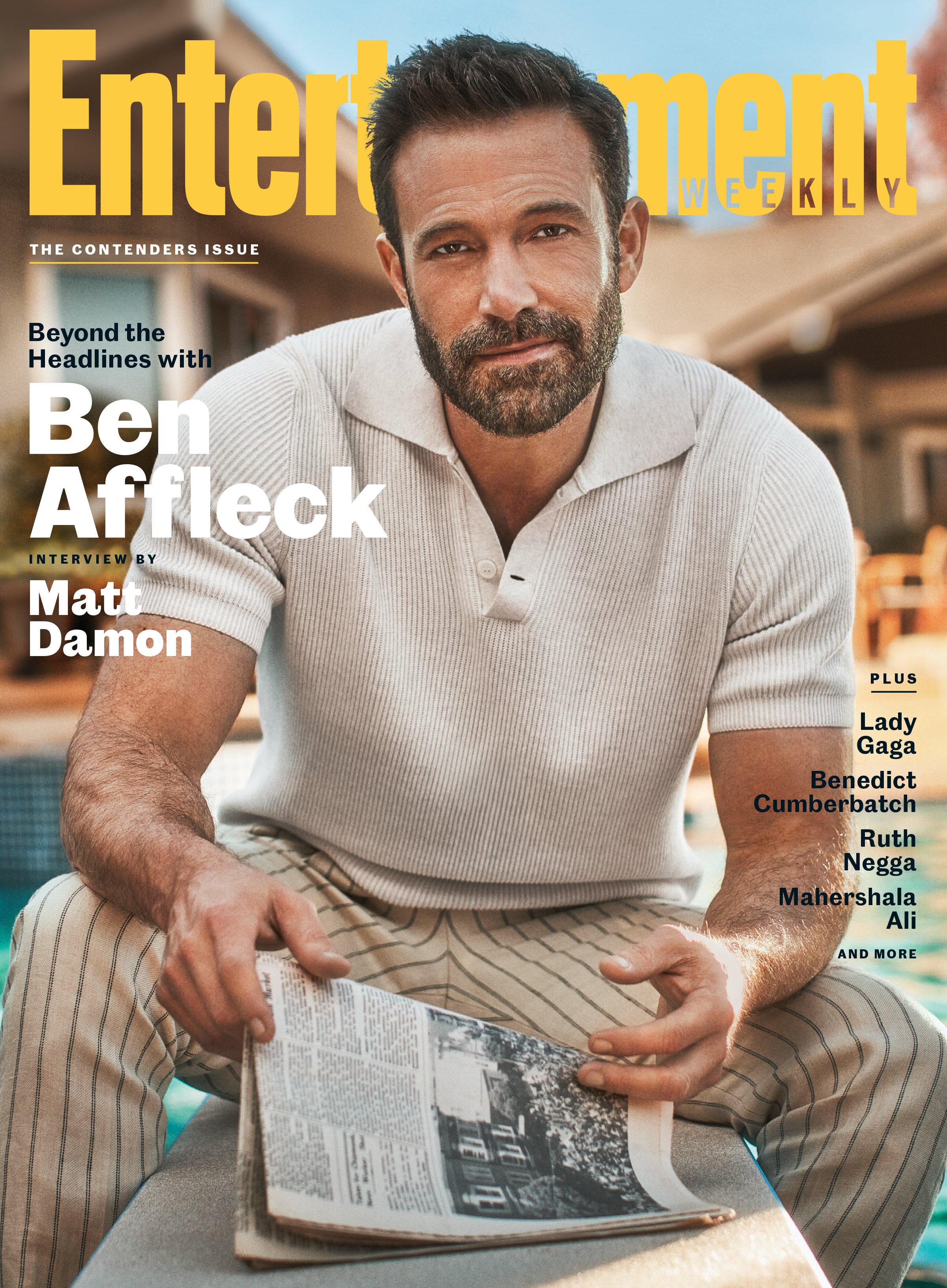   Guy Aroch  photographed Ben Affleck for the 2022 February cover of Entertainment Weekly.   Photo Director: Michelle Stark Senior Photo Editor: Maya Robinson 