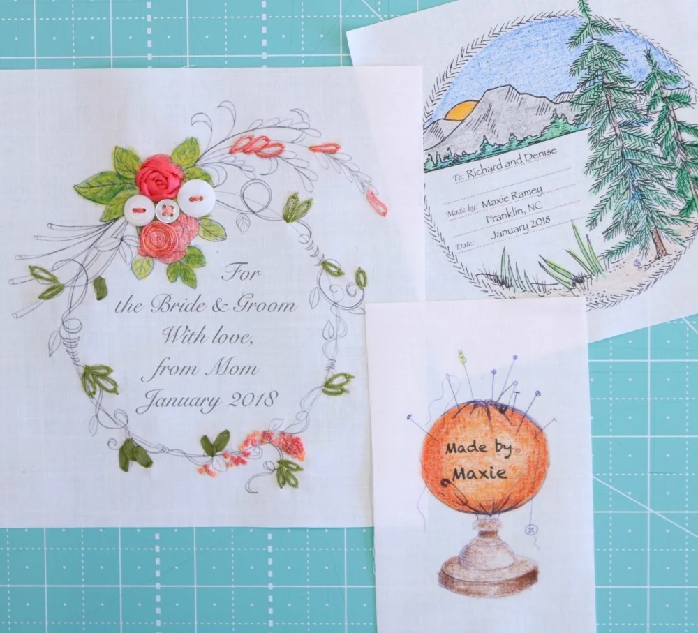  A sampling of labels from The Quilt Label Collective, Volume 2.