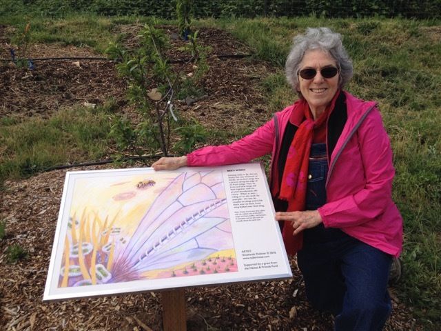 "Bee's Wings" panel in the orchard at The Farm at SOU