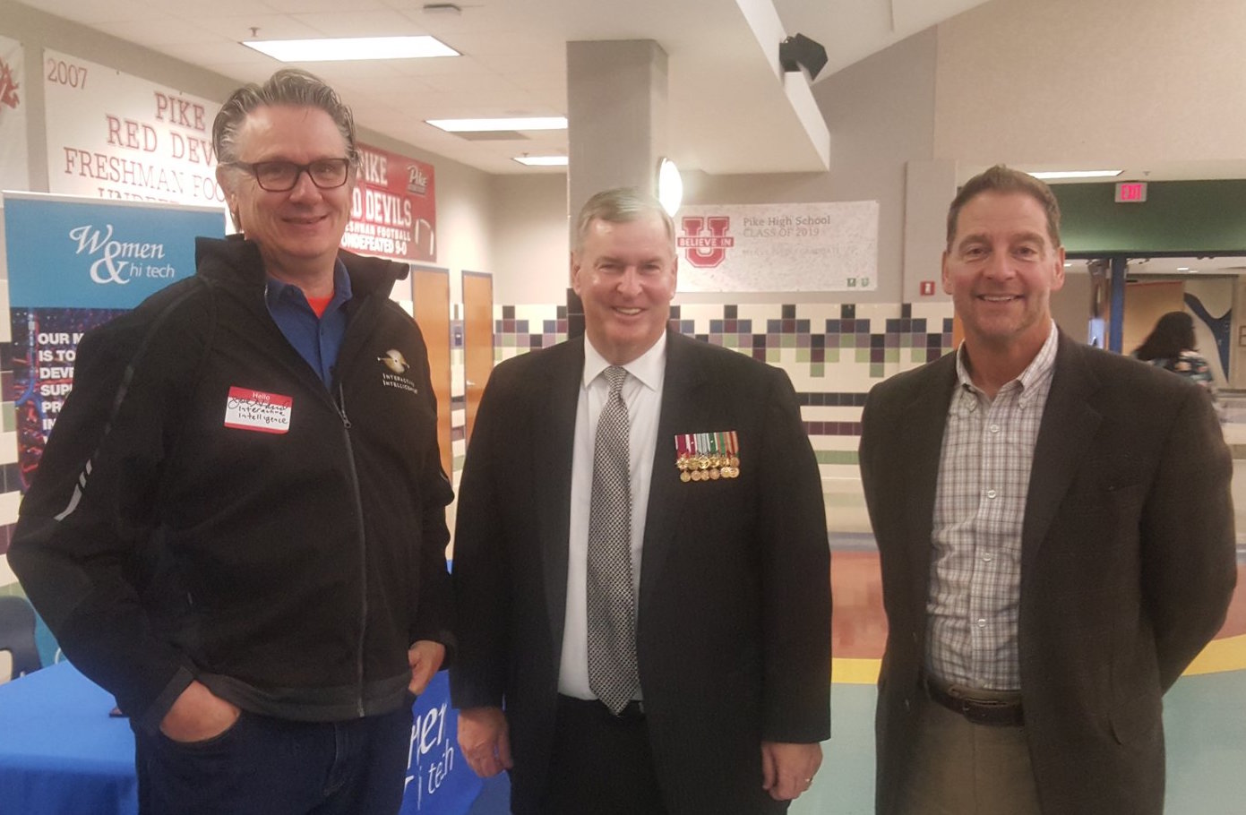 Joe Hand of Interactive Intelligence, former Mayor Greg Ballard, and Warren Lenard of Finish Line were three of the panelists.
