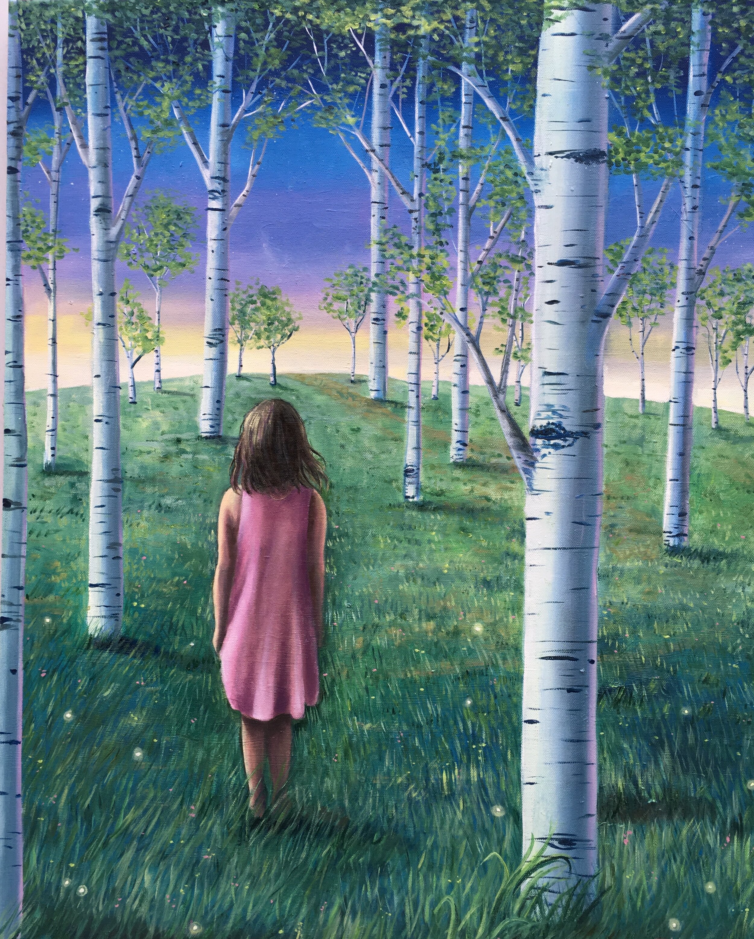 Twilight, Grace with Birches