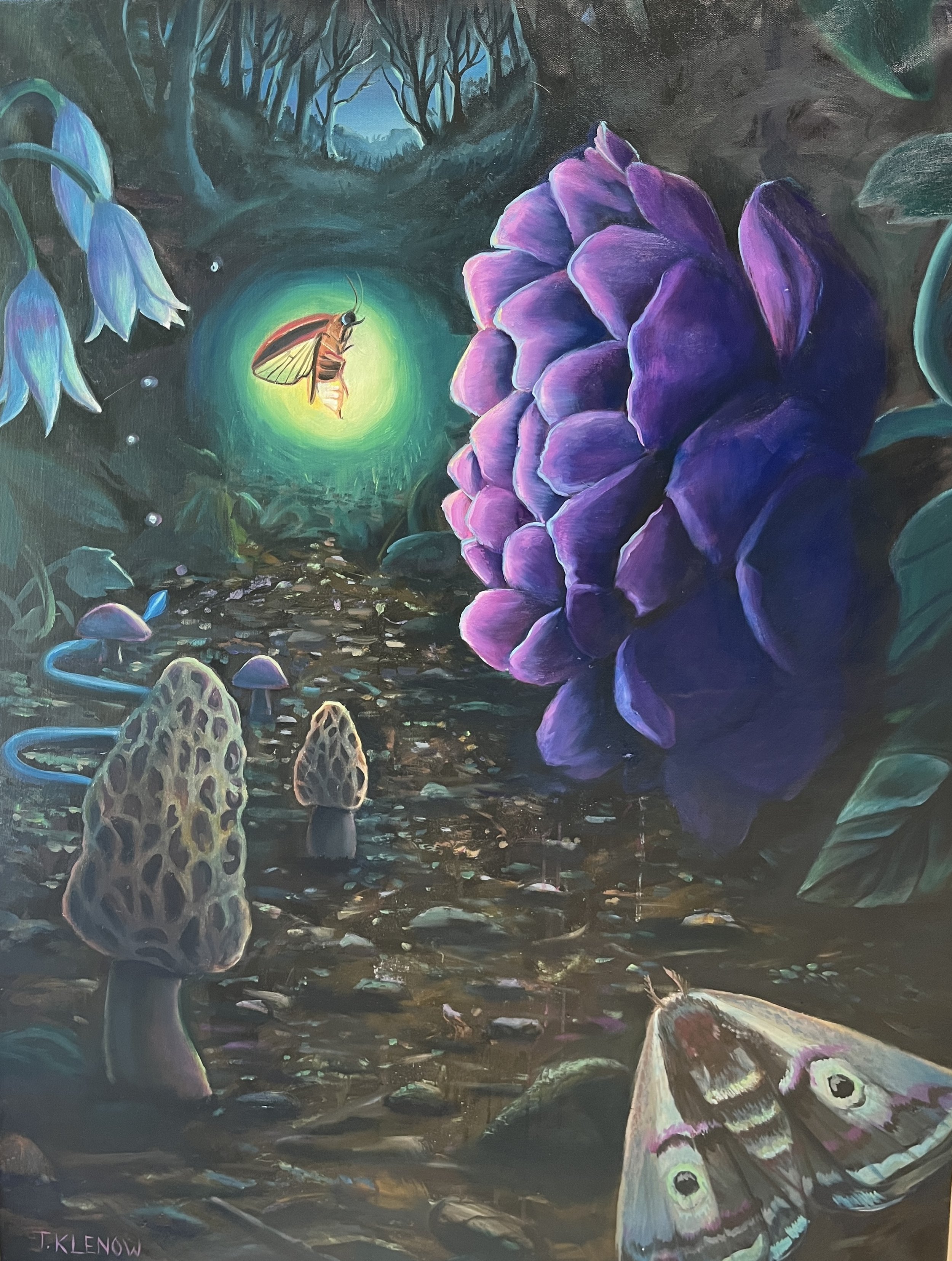 Dark Floral Oils on Canvas 40”x30” $1,000.00