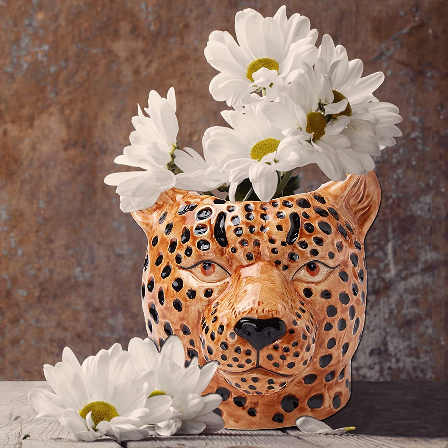 Leopard Ceramic Flower Vase | $18