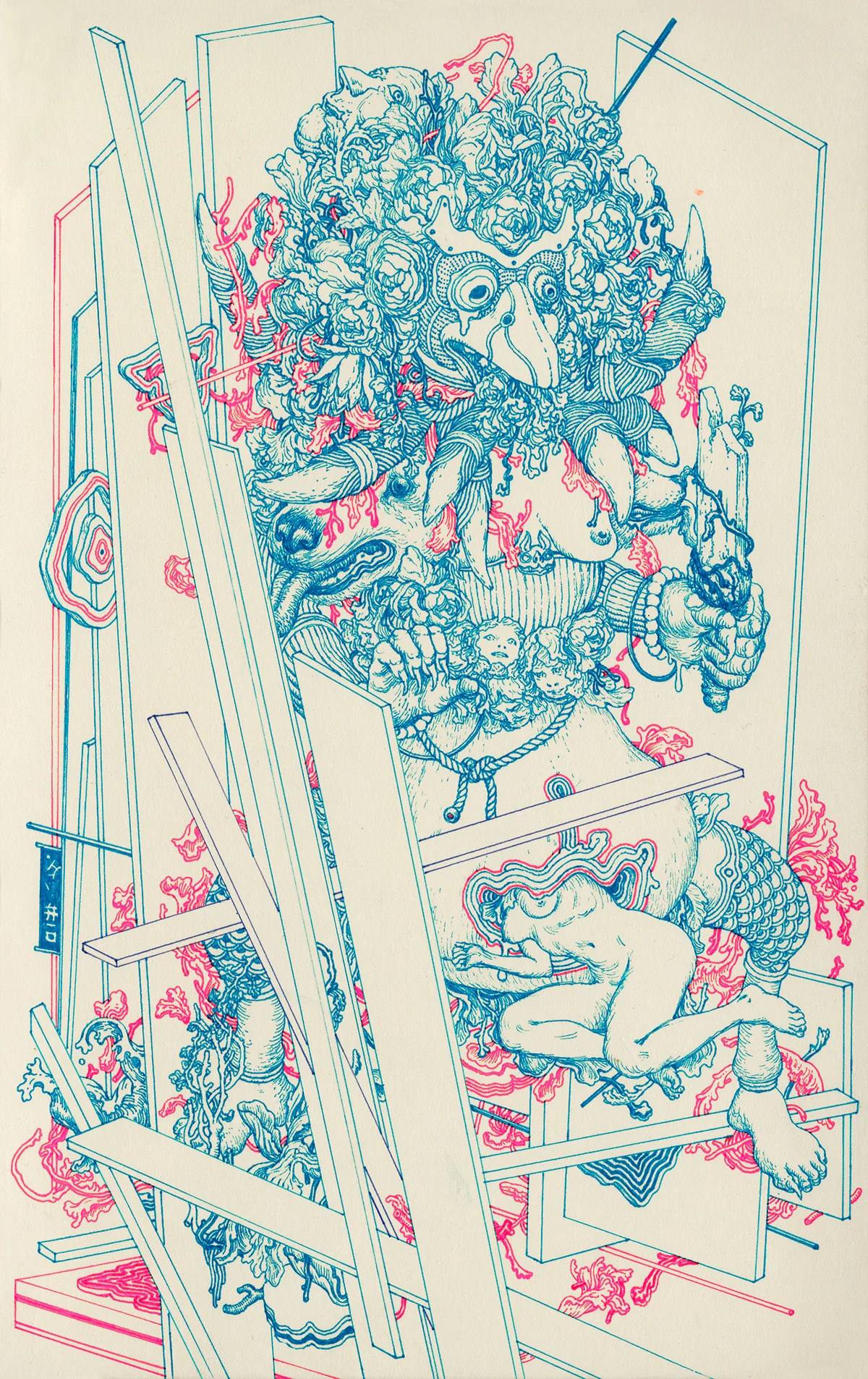 jeans with drawings