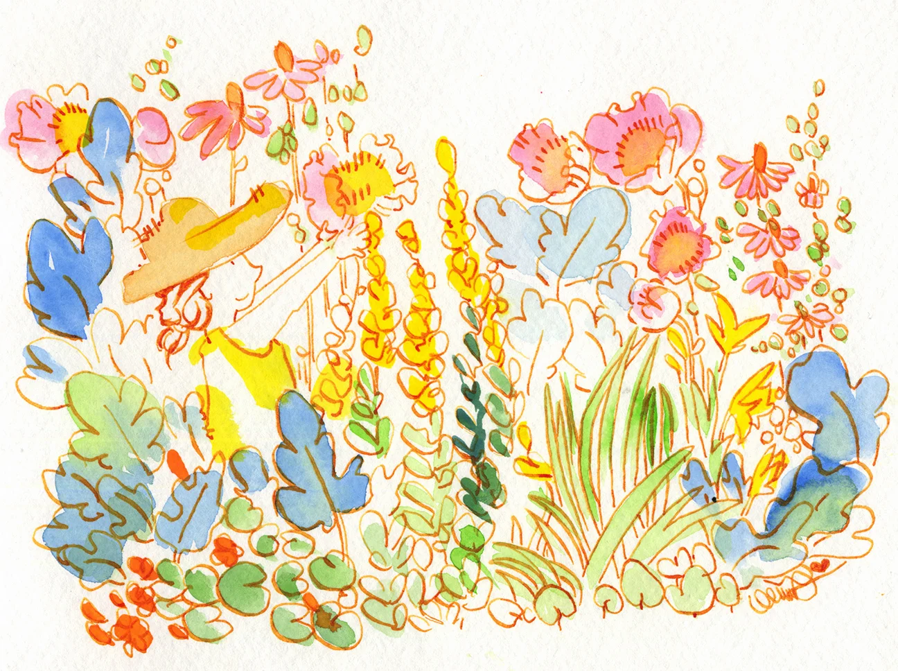 Tove in the spring garden