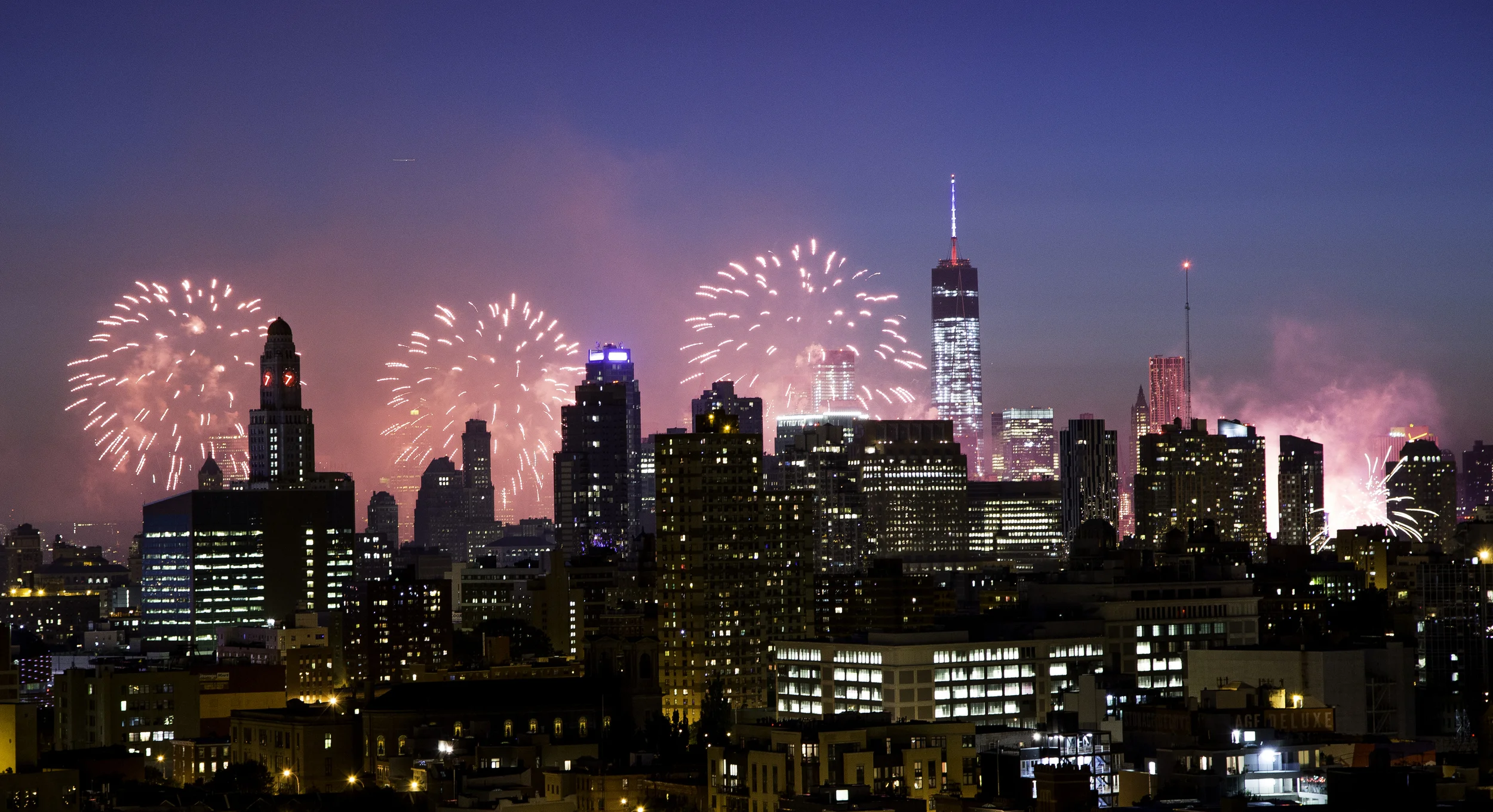 Fireworks over Manhattan