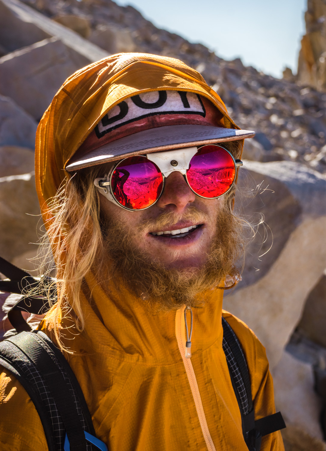 Adam Kernes Mount Whitney glacier glasses portrait