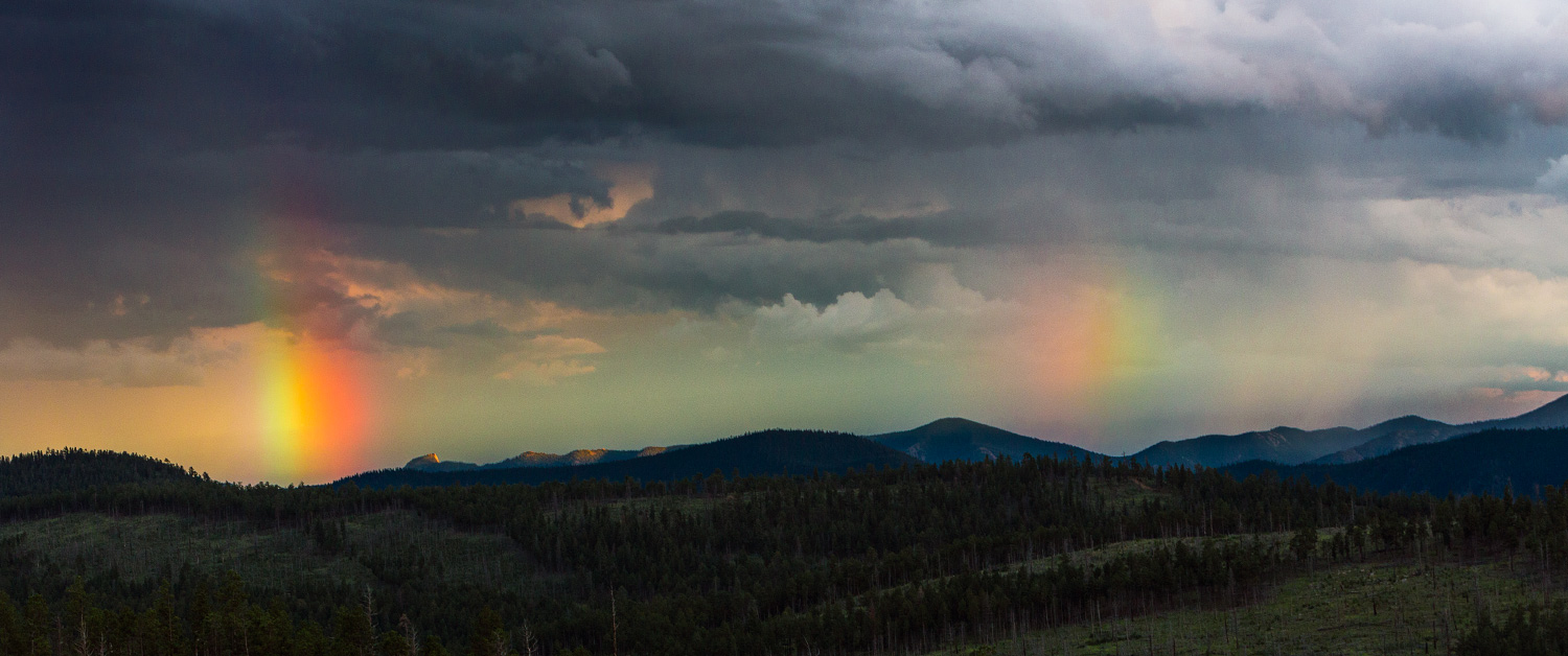 Rainbow over Tooth Ridge, Philmont Scout Ranch, Cimarron, New Mexico; 2017.