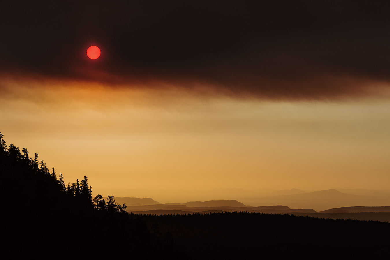 Smoky Sunrise at Sawmill Philmont Scout Ranch Cimarron New Mexico