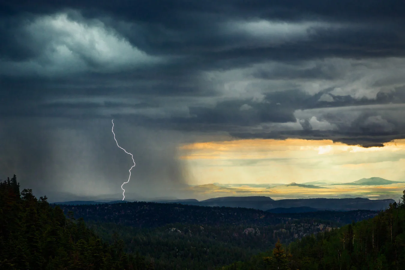 Lightening on the Plains Sawmill Philmont Scout Ranch Cimarron New Mexico