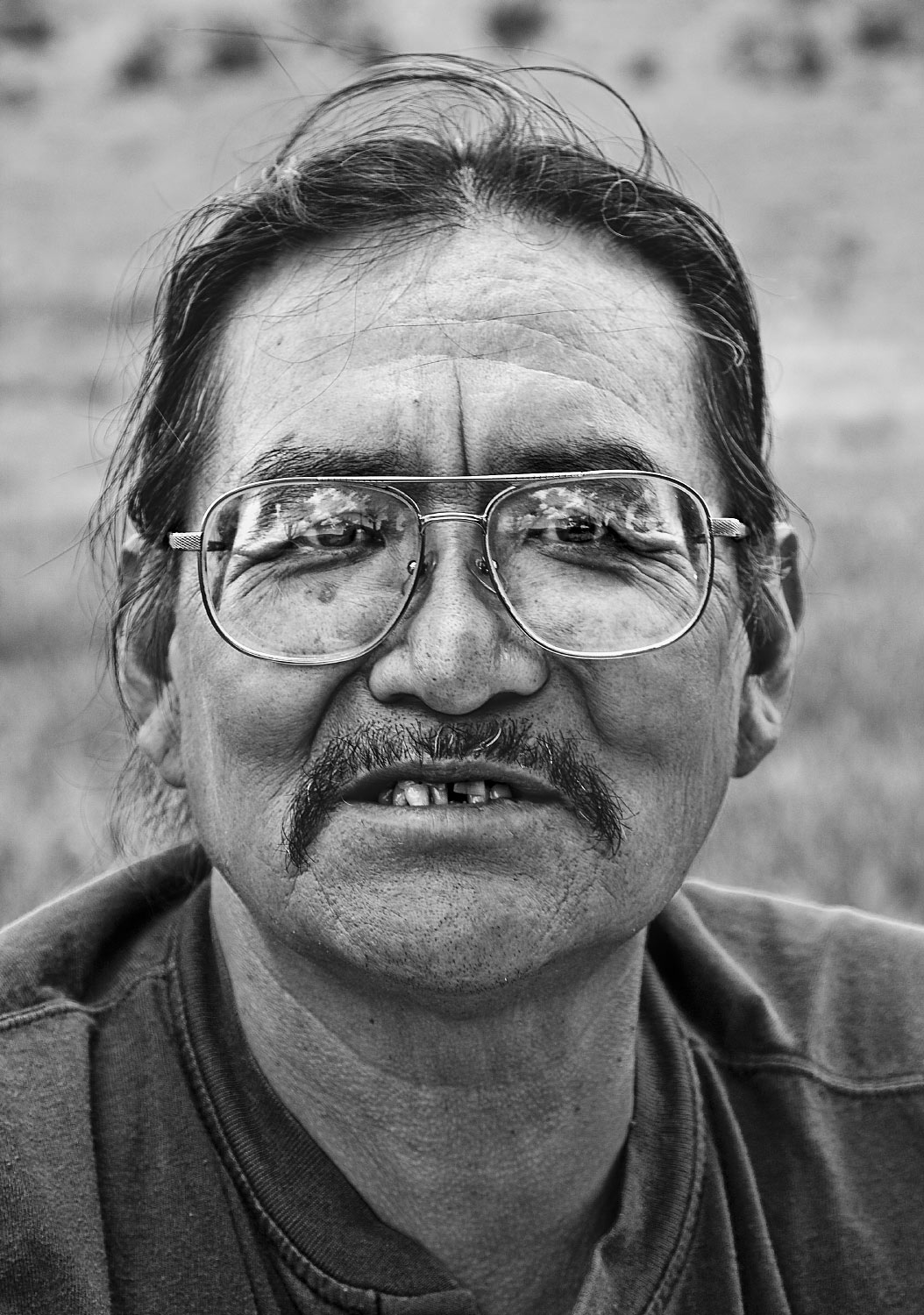 Jicarilla Apache black and white portrait Philmont Scout Ranch