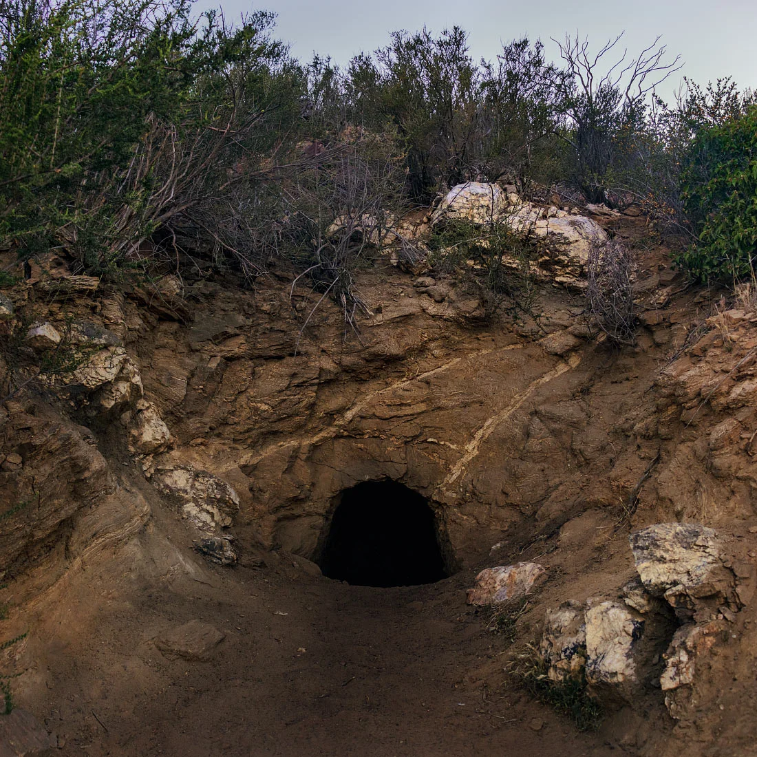 Small natural cave, mile 96.1.