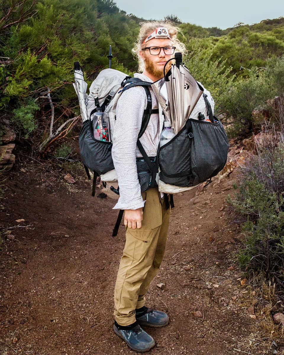 Adam takes my Hyperlite pack.