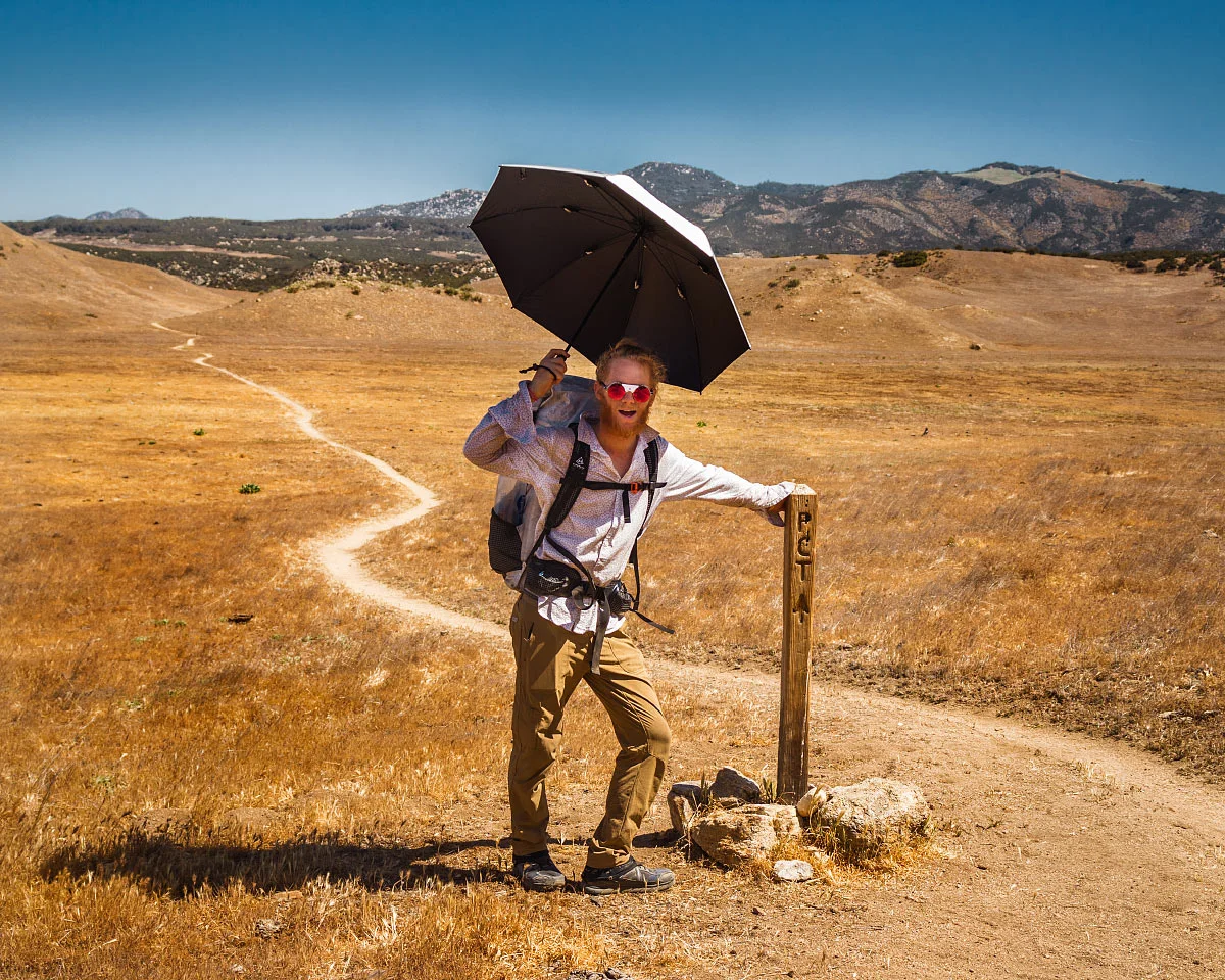 Hiking through Warner Springs Meadows, mile 103.4.