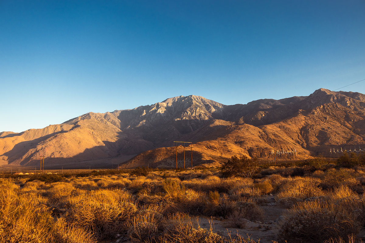 Mount San Jacinto, north of Interstate 10, mile ~211.