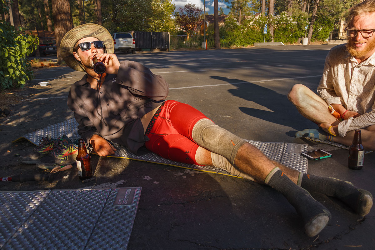 Ryan engages in full hiker-trash, Big Bear, California.