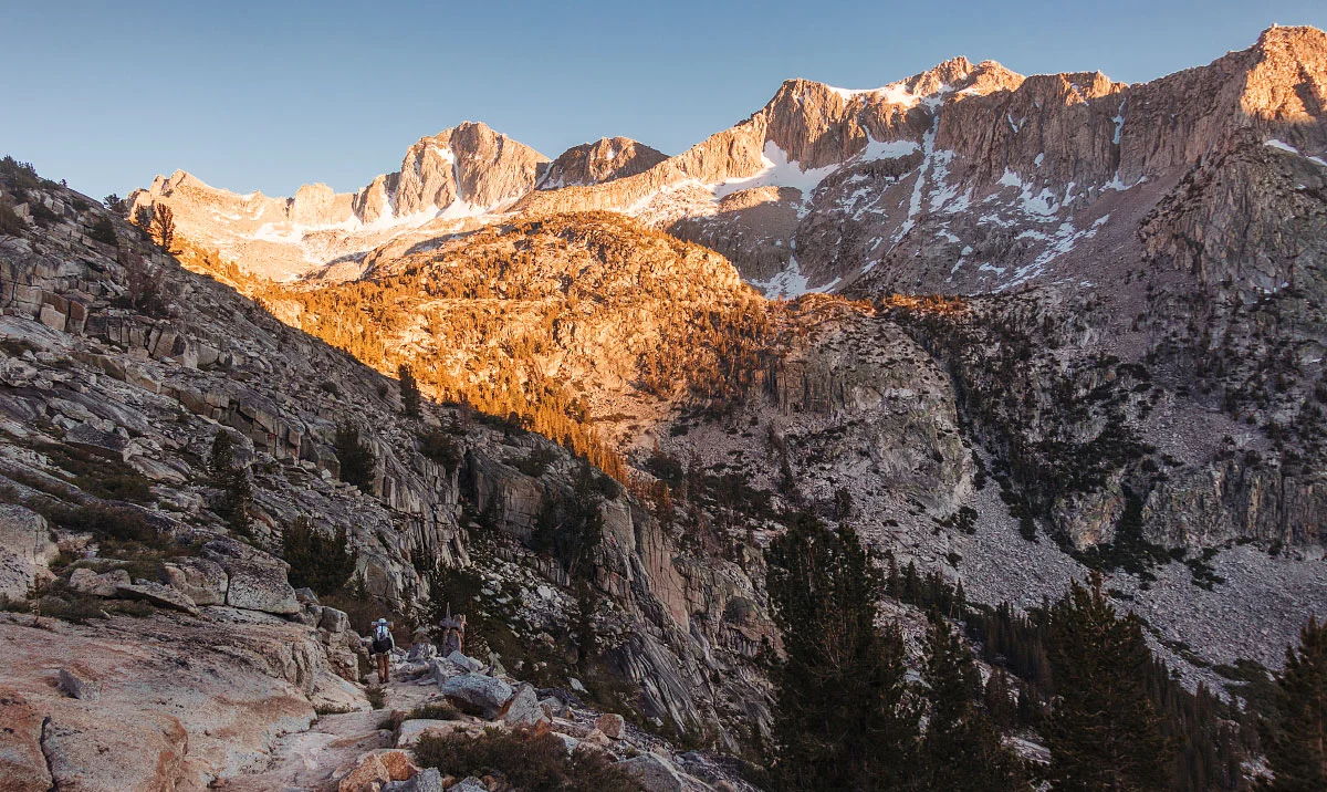 Sunset over Bishop Pass.