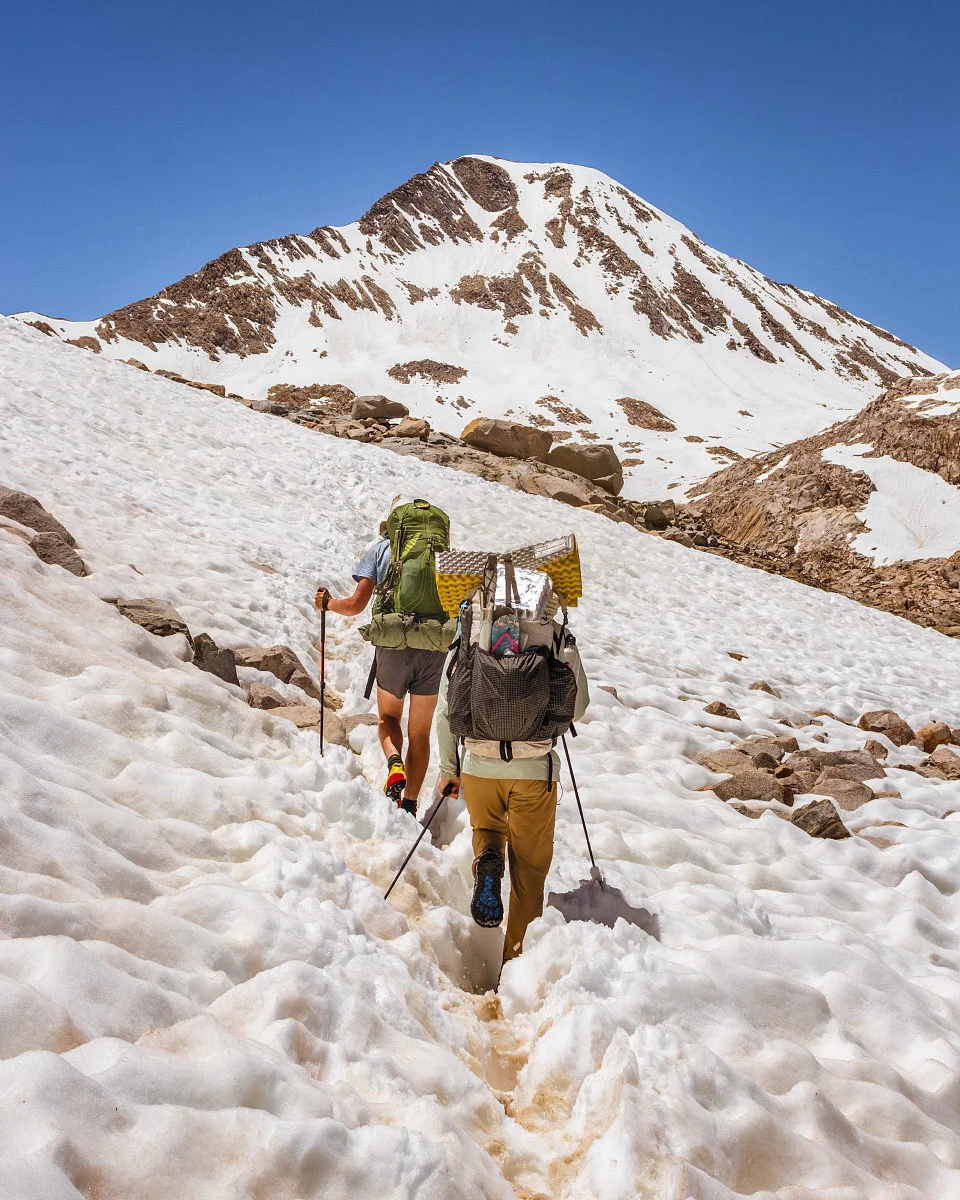 Postholing before Mount Solomons, mile 837.