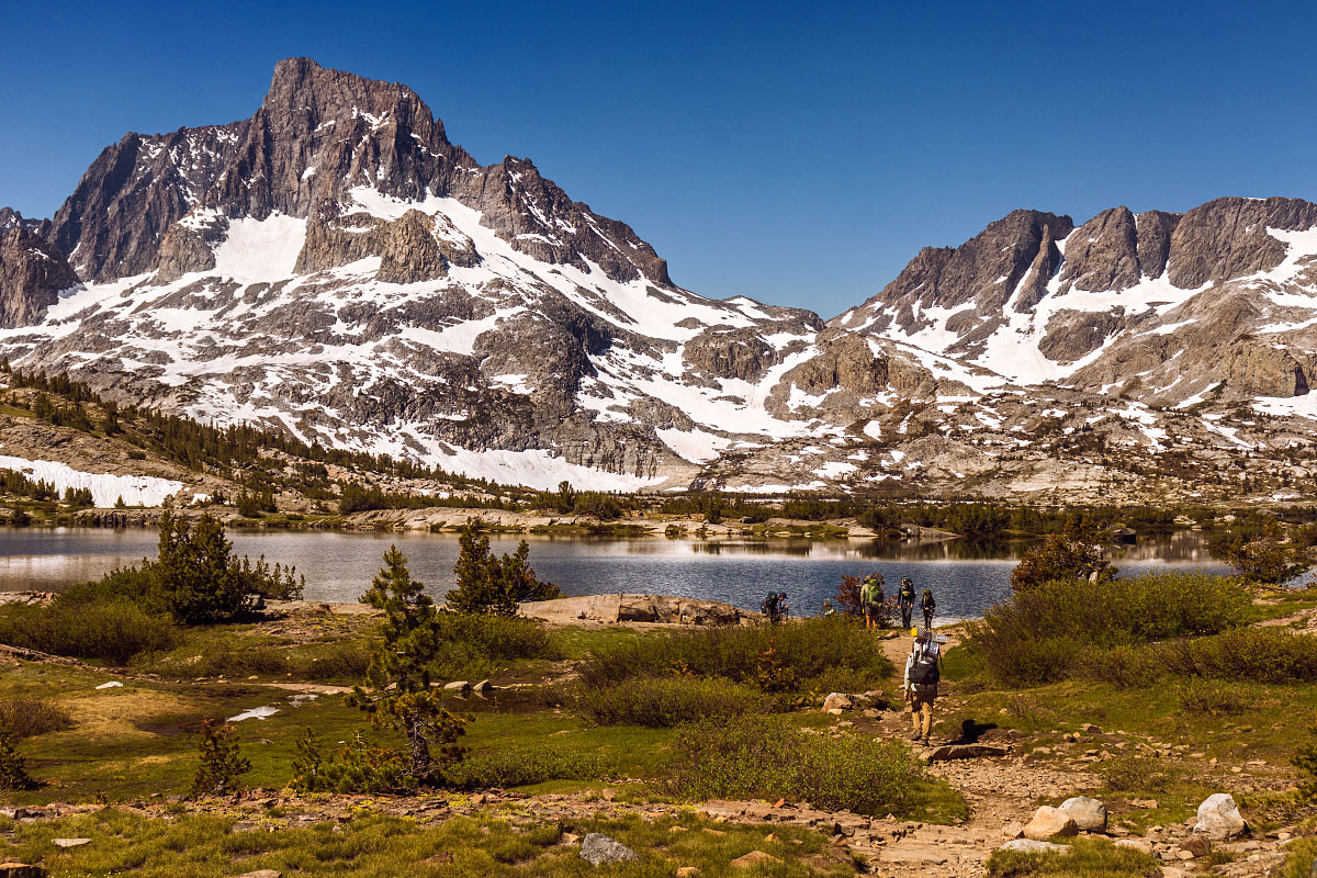 Island Pass, Thousand Island Lake, and Mount Ritter, mile 922.5.