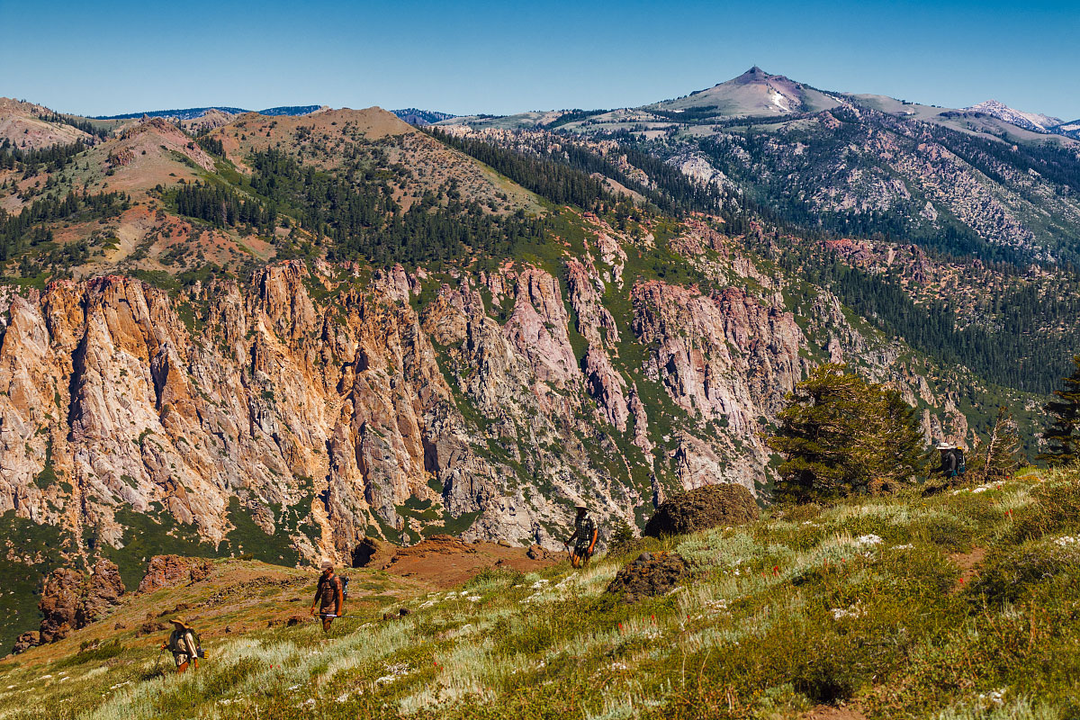Thornburg Peak and a distant Hawkins Peak, mile 1057.6