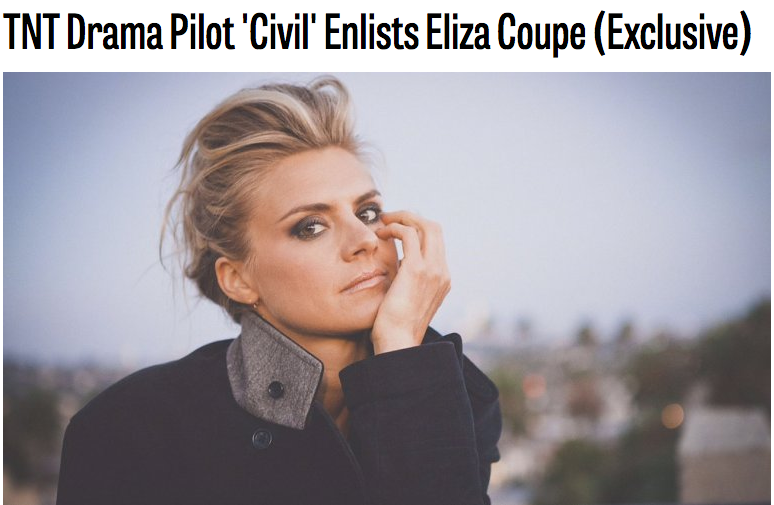 The 'Happy Endings' alum will guest-star in the pilot episode as a cable news correspondent. TNT's drama Civil is adding another familiar face. Eliza Coupe is set to guest star in the pilot, The Hollywood Reporter has learned. Civil takes place in the wake of a hotly contested Presidential election, as America finds itself plunging uncontrollably into a modern-day Civil War. The series weaves together the personal stories of citizens from all walks of life, whose actions — amplified in an age of instant media — add fuel to the conflict and affect the fate of the entire country. Coupe will play Kelly Brookmyre, a cable news correspondent attached to the Republican Presidential campaign. Her ambition — and her willingness to bend a few rules — ends up nudging her across the line from covering news to making it, with a profound effect on the course of the nation. - HOLLYWOOD REPORTER