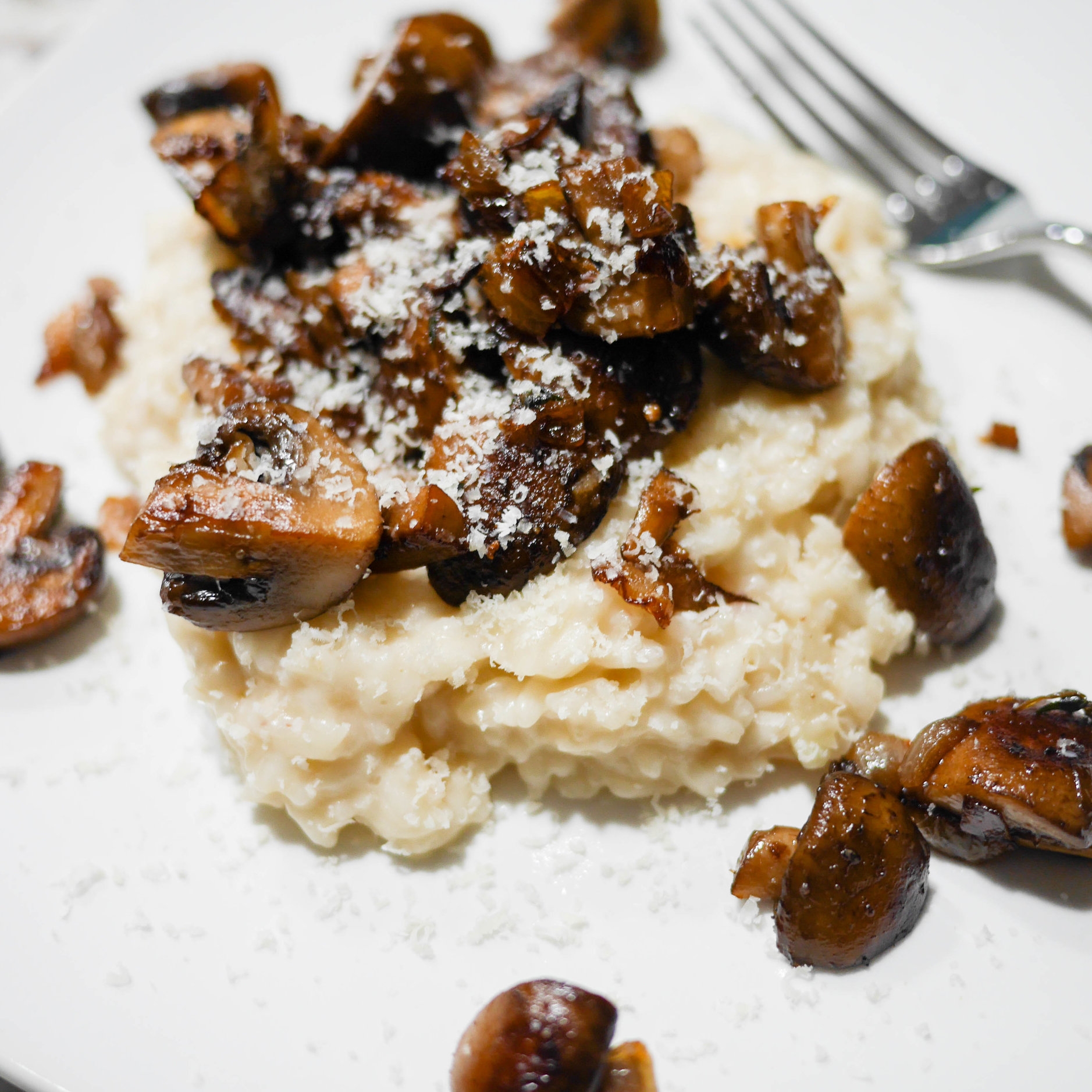 Creamy Risotto and Caramelized Mushrooms