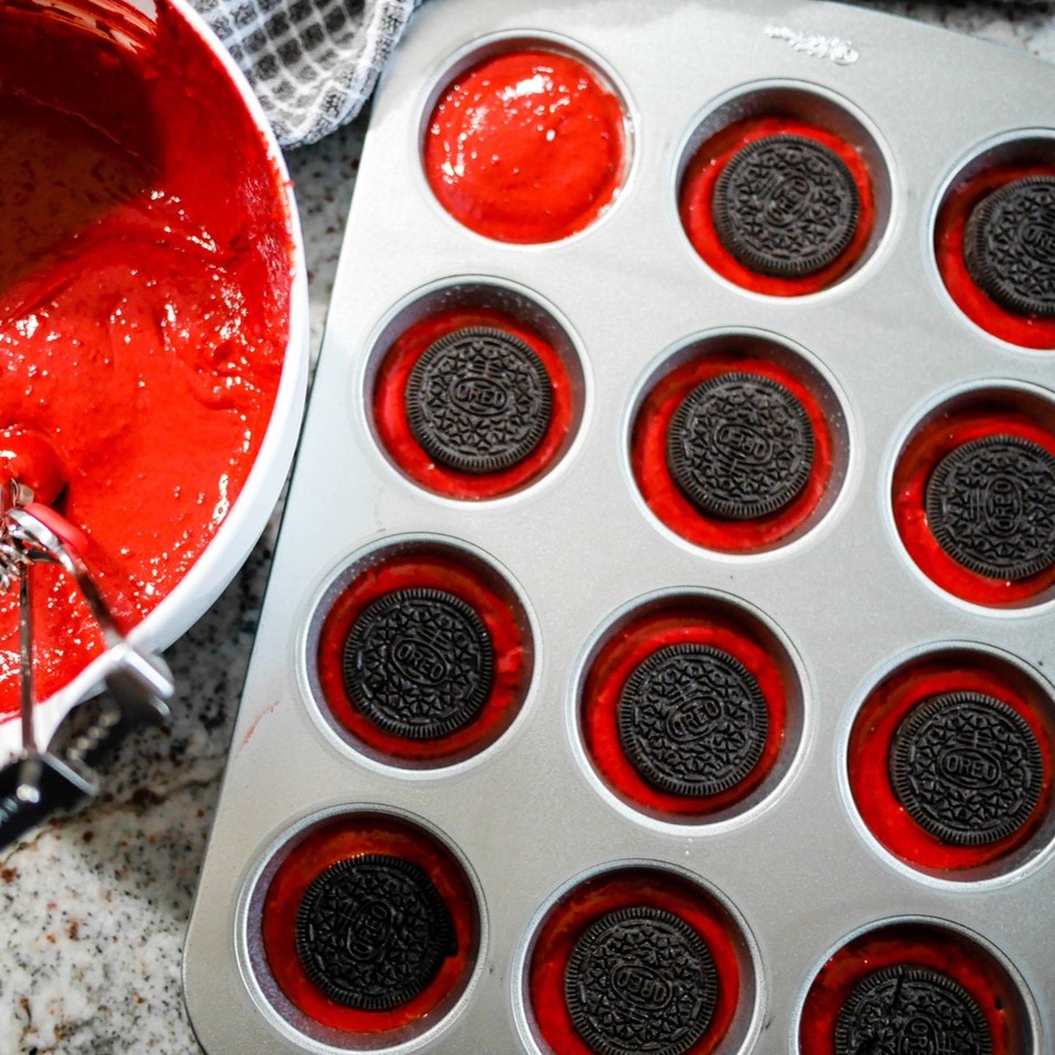 Red Velvet Oreo Cupcakes