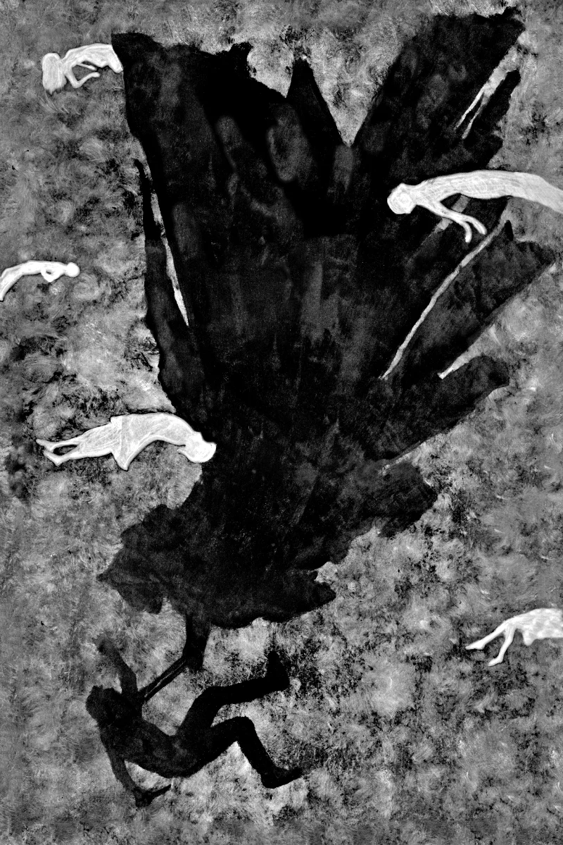 Murderer's Purgatory ---- 16"x24" Monotype