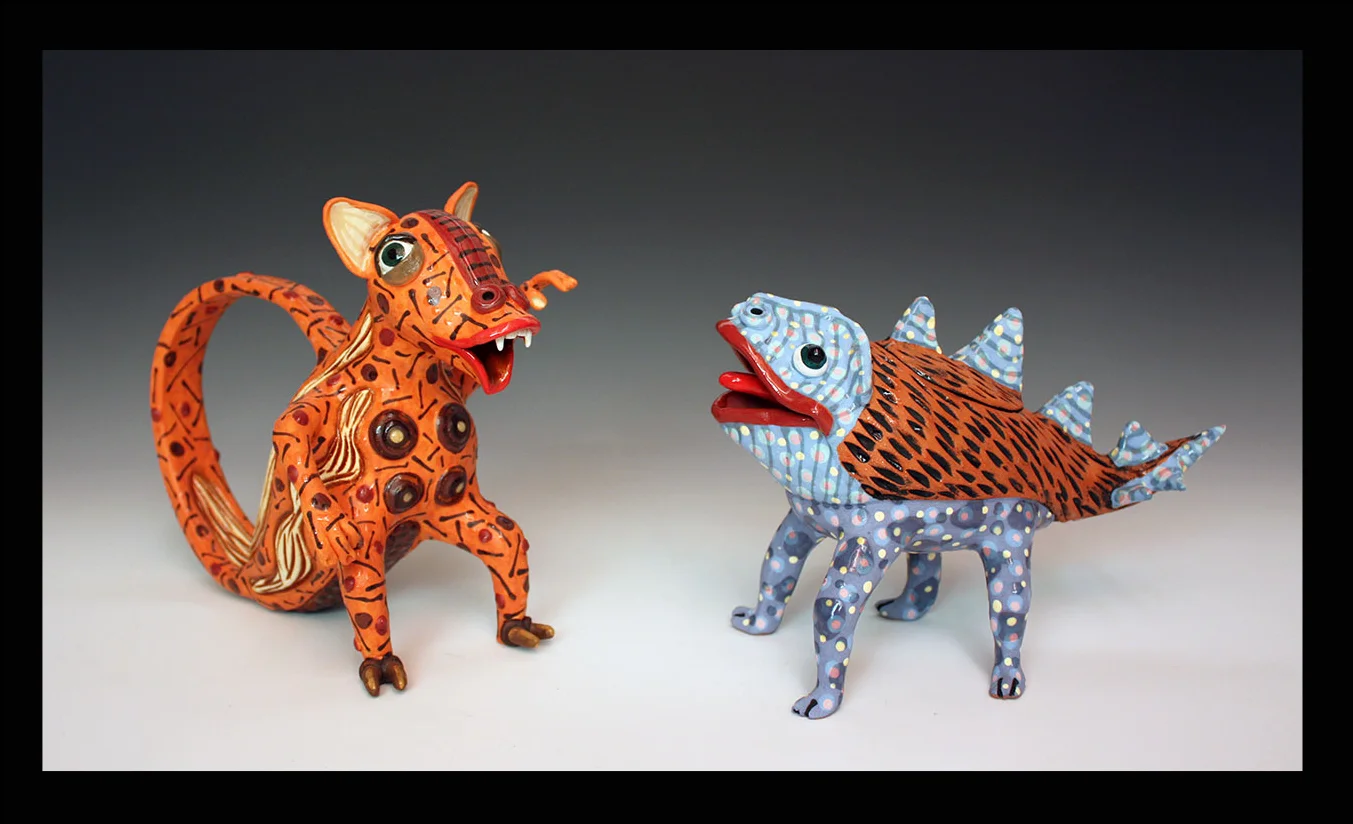 Critter Pitcher and Lidded Beast, 2017