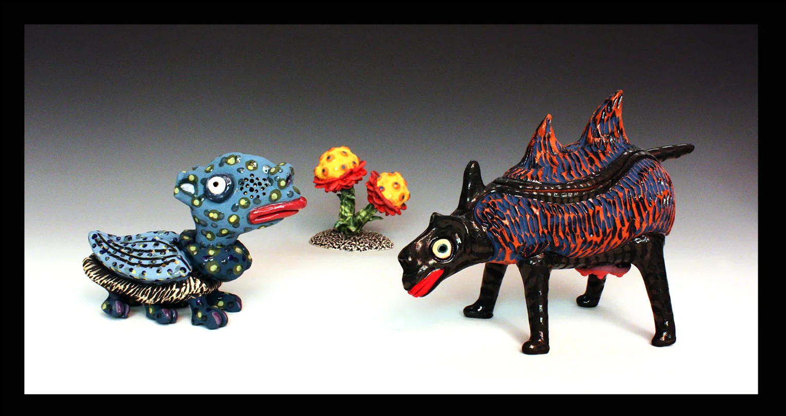Salt & Pepper Monster and Lidded Beast, 2017