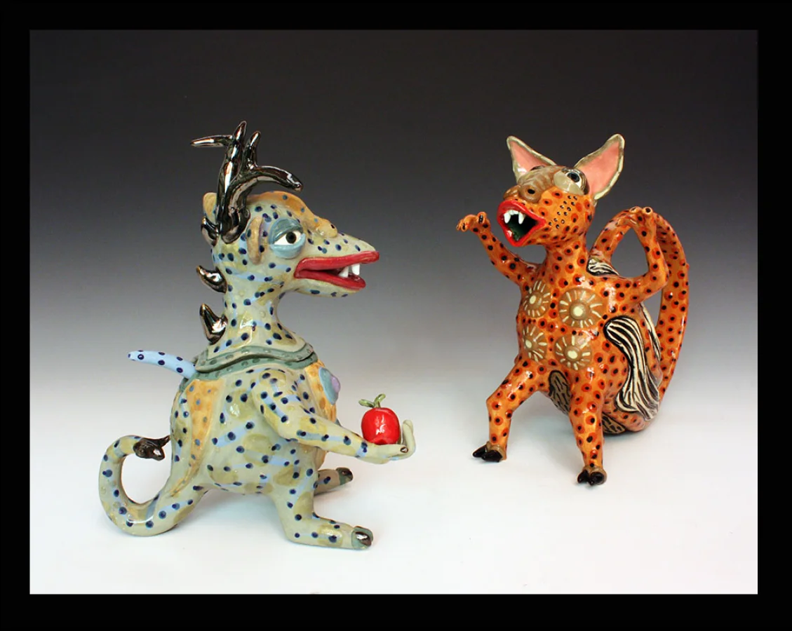 Lidded Monster and Critter Pitcher, 2017