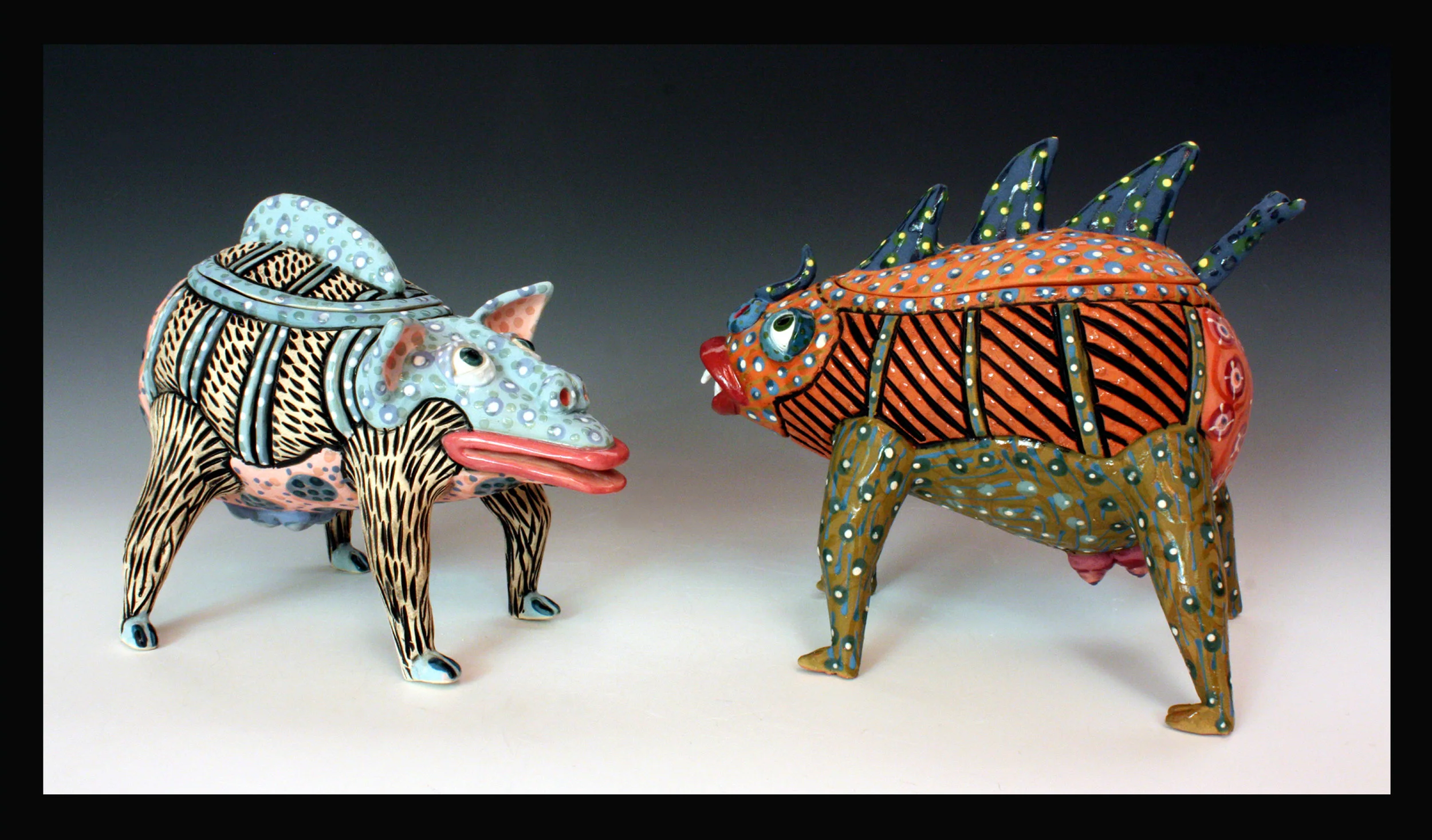 Wanda & Sue Lidded Beasts, 2017